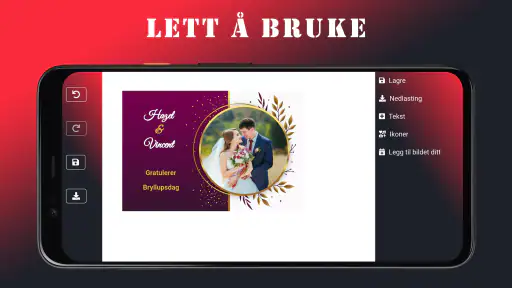 Bryllupsinvitasjon screenshot