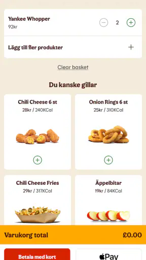 Burger King Norge screenshot