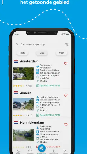 Camperstop-App Camperplaatsen screenshot