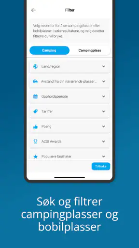 CampingCard ACSI screenshot