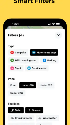 Motorhome & van sites: Campy screenshot