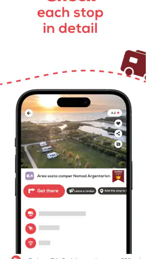 CaraMaps - Motorhome campsite screenshot