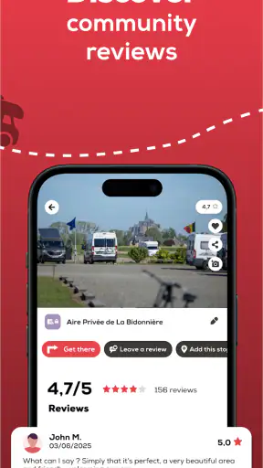 CaraMaps - Motorhome campsite screenshot
