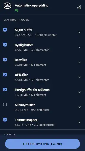 CCleaner – opprydding screenshot