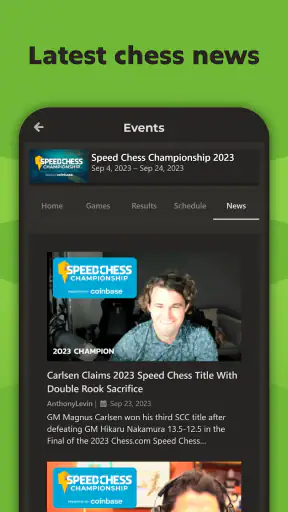 Chess Events: Games & Results screenshot