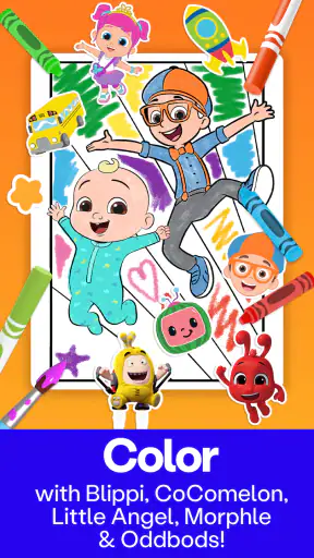 Coloring with Blippi & Friends screenshot