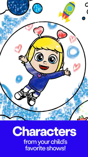 Coloring with Blippi & Friends screenshot