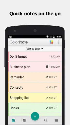 ColorNote Notisblokk notater screenshot
