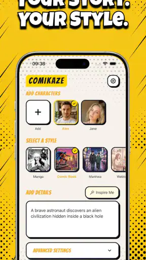 Comikaze - Create Comics Manga screenshot