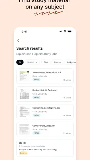 Course Hero: AI Homework Help screenshot