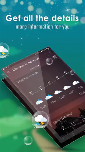 Daily weather forecast screenshot