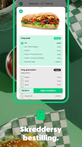 Delivia: Lokal matlevering screenshot
