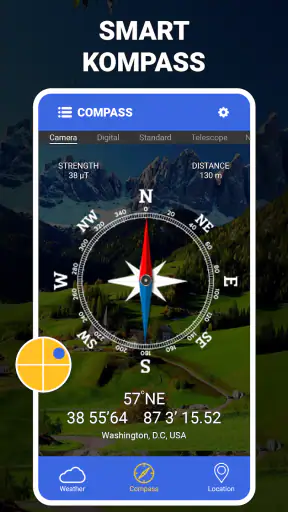 Digitalt kompass - GPS-kompass screenshot