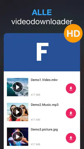 Downloader til alle videoer screenshot