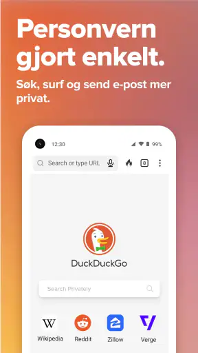 DuckDuckGo Browser, Search, AI screenshot
