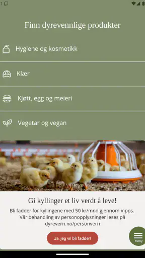 Dyrevennlig screenshot