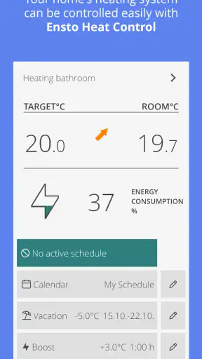 Ensto Heat Control App screenshot
