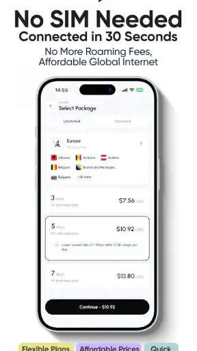 eSIM & virtuelt nummer GetSim screenshot