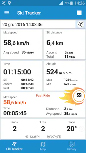 Exa Ski Tracker - ski sporing screenshot
