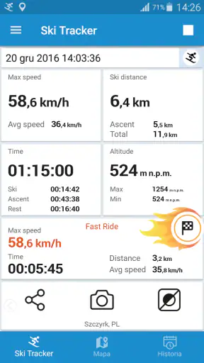 Exa Ski Tracker - ski sporing screenshot