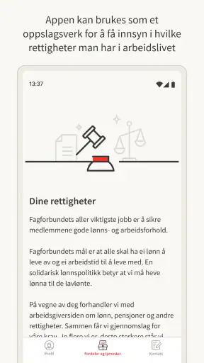 Fagforbundet medlem screenshot