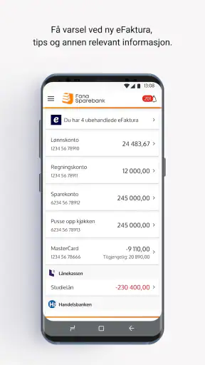 Fana Sparebank Mobilbank screenshot