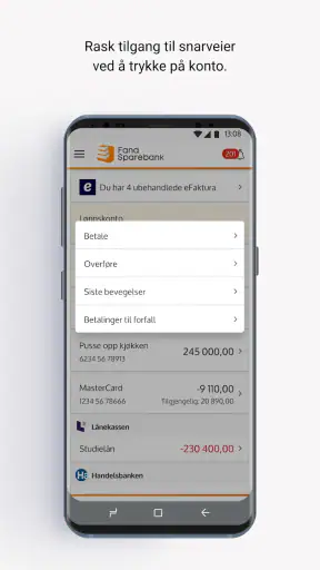 Fana Sparebank Mobilbank screenshot