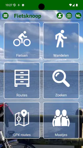 Fietsknoop fietsen en wandelen screenshot