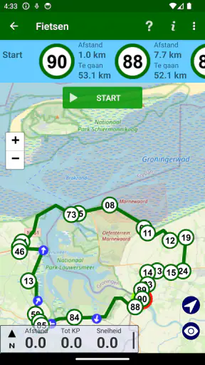 Fietsknoop fietsen en wandelen screenshot