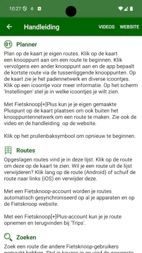 Fietsknoop fietsen en wandelen screenshot