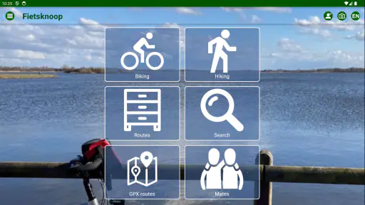 Fietsknoop fietsen en wandelen screenshot