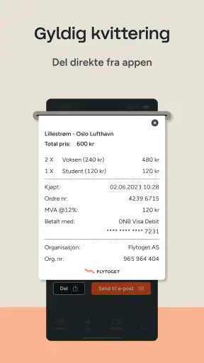 Flytoget screenshot
