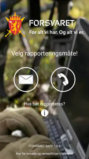 Forsvaret Rapp screenshot