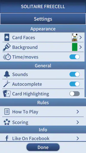 FreeCell Solitaire Classic screenshot
