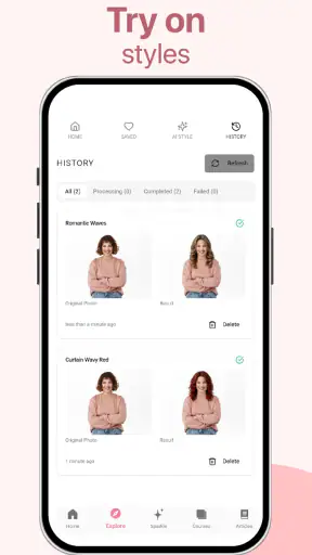 Frisyre app screenshot