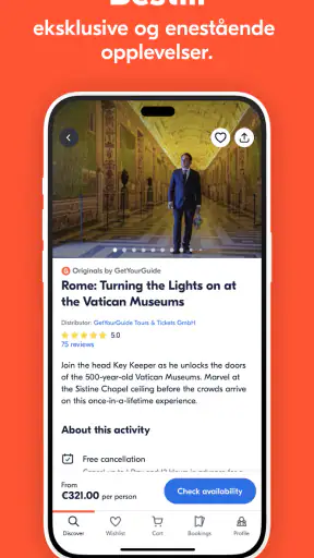 GetYourGuide: Tur & Billetter screenshot