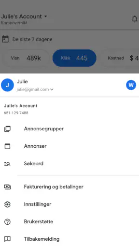 Google Ads screenshot
