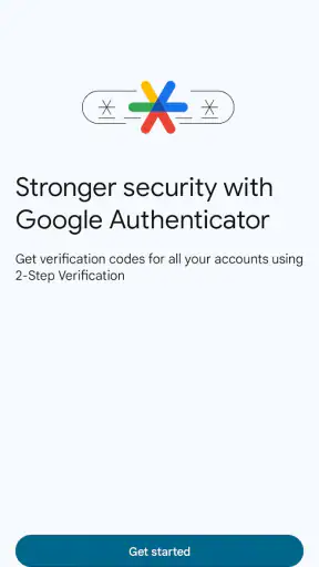 Google Autentisering screenshot