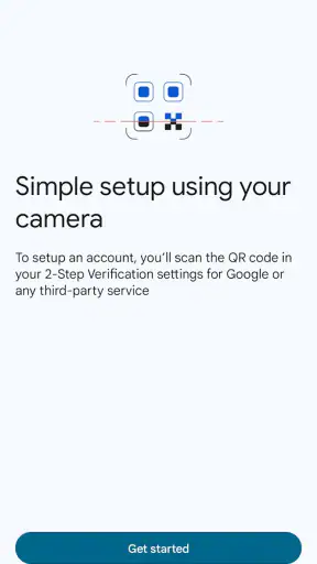 Google Autentisering screenshot
