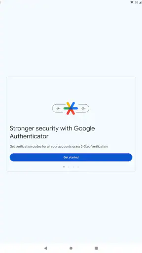 Google Autentisering screenshot