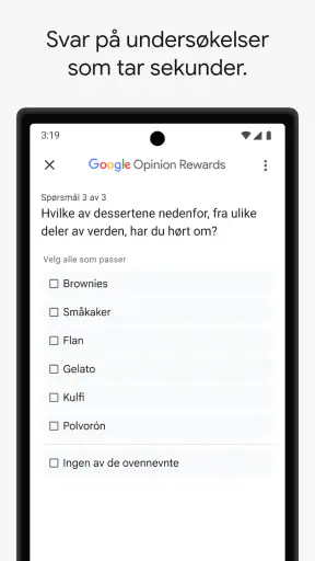 Google Belønning for meninger screenshot