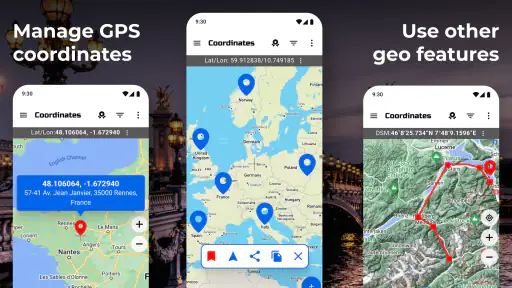 GPS-koordinater kart screenshot