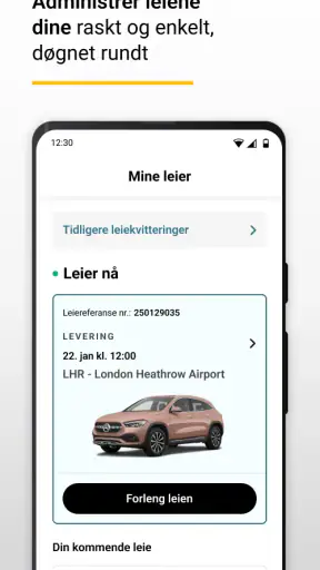 Hertz Bilutleie screenshot
