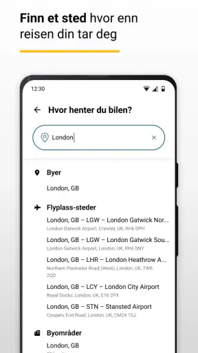 Hertz Bilutleie screenshot