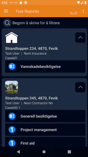 in4mo Task Reporter screenshot