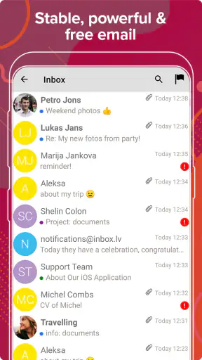 Inbox.lv screenshot
