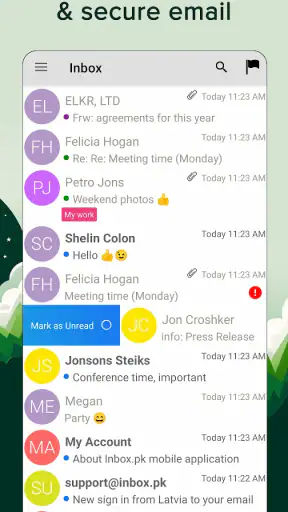 Inbox.pk email screenshot