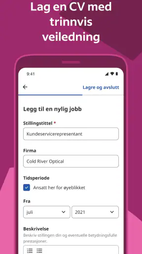 Indeed jobbsøk screenshot