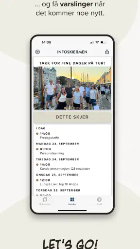 Infoskjermen Go screenshot