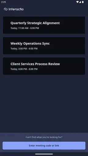Interactio screenshot